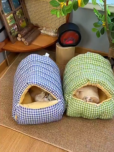 evex แมวครอกสี่ฤดูสากลถอดออกได้ปิดความรู้สึกปลอดภัยแมวคอกสุนัขบวกหนาบ้านแมวอบอุ่นอุปกรณ์สัตว์เลี้ยง