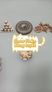 Đồ chơi trí tuệ Silver Snowflake Yuca Puzzle - Bông tuyết Bạc Thử thách giải đố thông minh Hack não Trí tuệ Đồ chơi Tư duy Xếp hình 3D