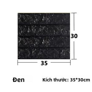 3D Hoa Văn Gạch Dán Tường 35X30CM Chống Thấm Nước Mềm Xốp Đế Giấy Dán Tường Vinyl Cho Phòng Ngủ Phòng Khách Nhà Bếp Trang Trí Nhà Cửa