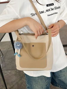 Casual Canvas Tote Bag Womens Mini Shoulder Bag Simple Design High-End Feelings Canvas Bag Daily Use Lightweight Tote Bag