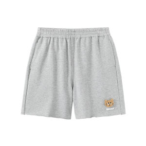 URLAZH | Autumn New Style Simple Loose Matching High Waist Light Gray Cuffed Casual Sport Shorts