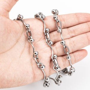สร้อยคอทำด้วยมือสแตนเลสโซ่เครื่องประดับสร้อยคอสร้อยข้อมือเครื่องประดับห่วงโซ่การออกแบบบุคลิกภาพ
