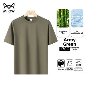 MiiOW | Antibacterial Cooling Bamboo Mens Short Sleeve T-Shirt