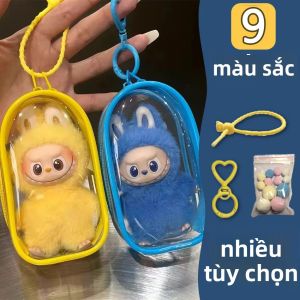 Ốp Bảo Vệ Trong Suốt Nhiều Màu Mini Labubu Pin Phụ Kiện Búp Bê Túi Trưng Bày Đồ Chơi Nhồi Bông Móc Khóa Ngoài Trời Đồ Chơi Dành Cho Người Yêu V4