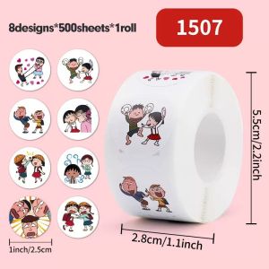 Cherry Blossom Girl Cartoon Stickers Decorative Paper Clips Album Materials Gift Sealing Stickers Roll Stickers Arts Crafts