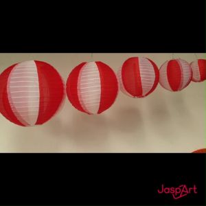 Lampion Outdoor Merah Putih Dekorasi 17 Agustus Lampion Kain Parasut TERMURAH