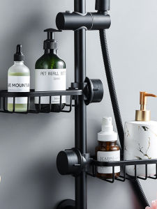 Giá Để Đồ Phòng Tắm Bằng Hợp Kim Nhôm Không Gỉ Ốp Tường Treo Giá Đỡ Treo Đồ Dùng Vệ Sinh Cá Nhân Đơn Giản Không Cần Khoan