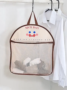 Túi Vải Lưới Đựng Đồ Đa Năng Treo Tường NICE DAY - Túi Lưới Đựng Đồ Dùng Cá Nhân Đồ Lót Có Quai Xách Tiện Dụng DASEP ( TẶNG KÈM MÓC TREO )