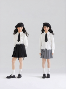MUCMUKN | Ice Cool Tencel Childrens Blouse With Bow Embroidery and Removable Tie