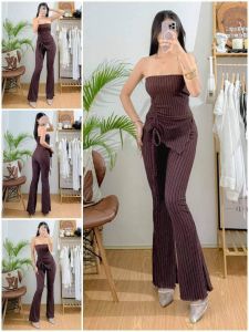 TERNO TOP AND FLARE PANTS BARK CREPE FABRIC SMALL TO SEMI LARGE ONLY (ONESIZE) TAAS NG MODEL 54 ACTUAL PHOTOS POSTED