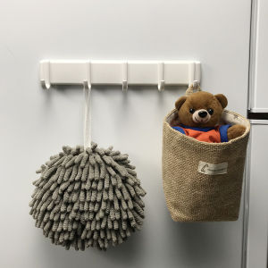 Exported to Japan Refrigerator Magnet Adsorption Hook Removable Kitchen Side Hanging Punch-Free Strong Magnetic Sucker Five-Piece Hook