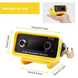 Trạm Hàn OLED Làm Nóng Nhanh T12 Trạm Hàn Điều Chỉnh Được Dành Cho Pin Li-ion DeWalt 18V - Dụng Cụ Sửa Chữa DIY (Không Bao Gồm Pin)