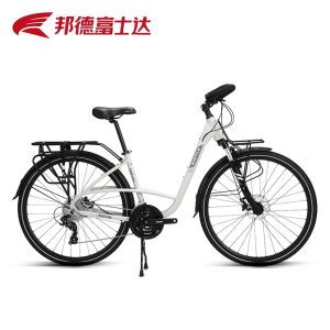 Battle B300 Travel Bicycle Shimano Gears Adult Long Distance Single Bike Comfortable Ride Aluminum Alloy Frame 17 Inch Wheels