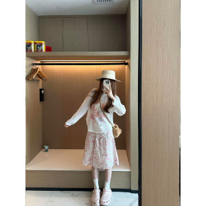 Váy Ngắn Chữ a Họa Tiết Hoa Cổ Điển Cạp Cao Cho Nữ Mùa Hè Mới Thiết Kế Thon Gọn Kẻ Sọc Thẳng Đa Năng