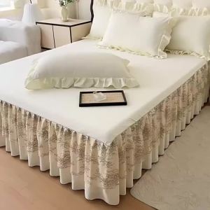 MANSHIAN | Washable Soft Dust-Proof Bed Skirt Set Lace