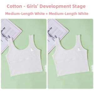Girls Cotton Underwear Developmental Period Elementary School Students Pure Cotton Vest 12-13 Years Old First Stage