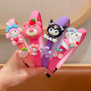 Adorable Anti-Slip Childrens Hairband Baby Girls Cute Cartoon Kurokos Pressed Hair Headband Baby Hair Accessories