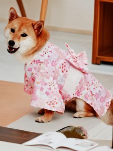 Shiba Inu Kimono Cat Clothes Japanese Style Teddy Corgi Schnauzer Pet Bow Cyber Popular Complex Ancient Style