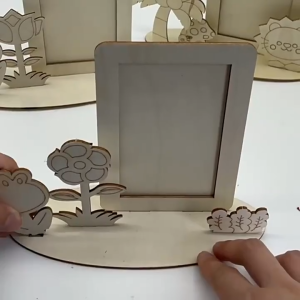 Kids DIY Wooden Photo Frame Craft Set | Colouring Picture Frame | Creative Art & Craft Kit | MyKid Builder