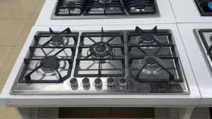 90 cm 5 Gas Burners Cast Iron Pan Support Built-in Hob AKC950C IX (Stainless Steel)5 stainless steel embedded gas stoves with burners heavy-duty five-zone gas stove with automatic ignition suitable for home kitchens