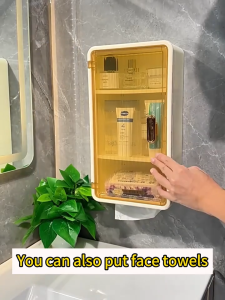 Nicedeal Modern Luxury Wall-mounted Plastic Toilet Paper Box Waterproof Punch-Free Storage rack
