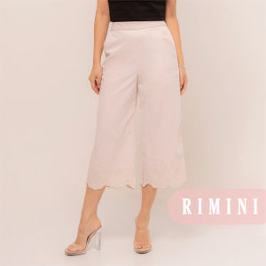 RIMINI - Bawahan Celana Kulot Wanita Embroidery Cut-Out Size XS-XL - Demieter Pants 3006