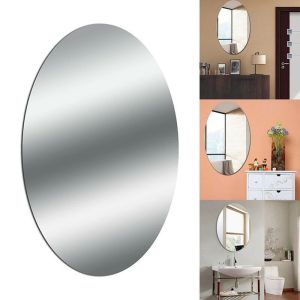 Mirror Oval Square Acrylic Self-adhesive Wall Mirror Stickers HD Glass Soft Mirror Wall Stickers Home Bathroom Living Room Wall Decoration