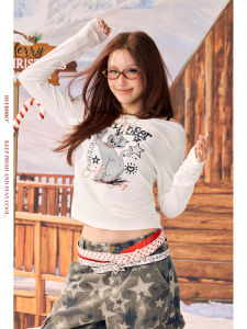 Breathable Tencel Cat Pattern Knitted Top with Off-Shoulder and Boatneck Designs