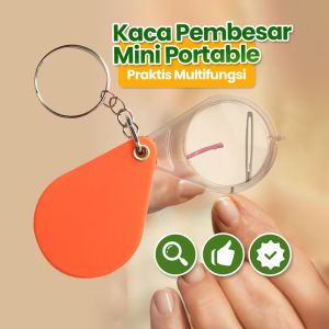 Kaca pembesar gantungan kunci lipat modis hadiah untuk orang tua