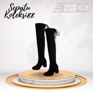 Sepatu Boots Panjang Flat wanita Fashion SK 263