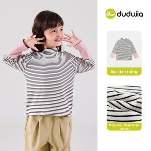 DUDUJIA | Áo Thun Dài Tay Sọc Mới Cho Bé Gái