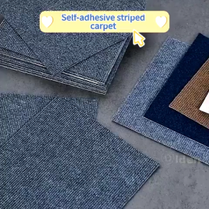 50PCS 60x60cm Self Adhesive Carpet Floor Carpet for livingroom office bedroom Non-Slip Floor Mat Carpet tiles carpet for floor non-slip Square Sticker for Home Living Décor Tiles Noise Prevention Self Anti-Slip Floor