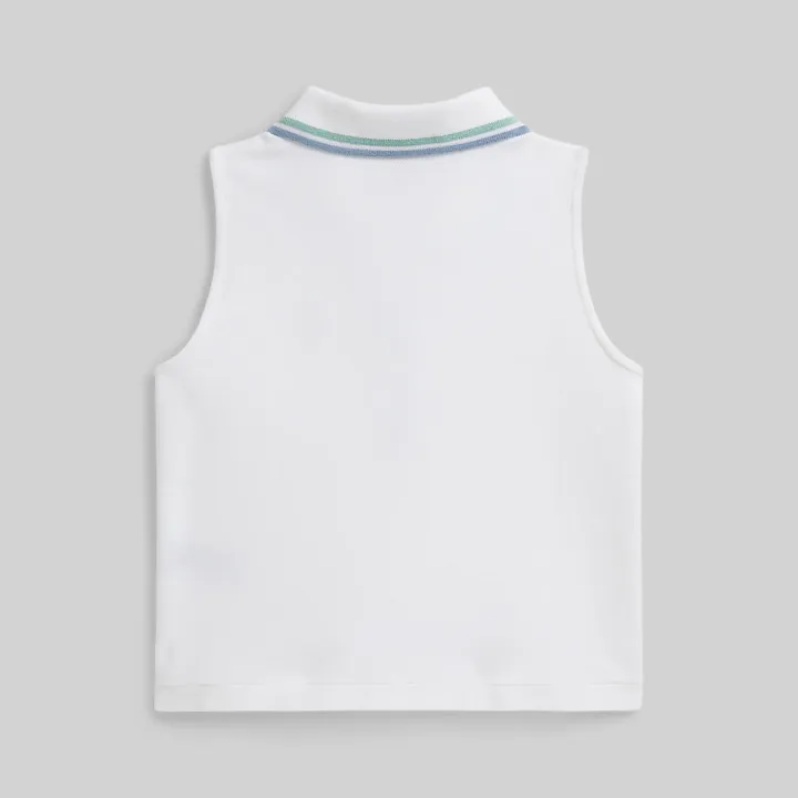 Polo%20Ralph%20Lauren%20Kids%20(Girl)%20Stretch%20Mesh%20Half-Zip%20Boxy%20Polo%20Shirt%20-%20Image%202