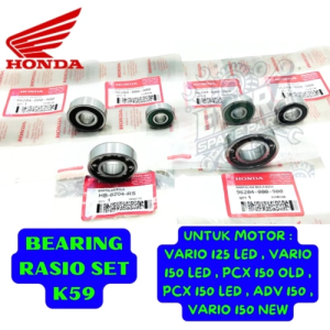 BEARING RASIO SET k59 ASLI ORIGINAL HONDA VARIO 125 VARIO 150 LED ADV 150 PCX 150 OLD ASLI 100% ORI.