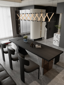 Modern Simple Wooden Black Table