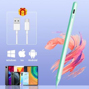 Universal Capacitive Stylus Pen 4 LED Power Indicator For Xiaomi iPhone Samsung Android Tablet Mobile Phone Magnetic Adsorption