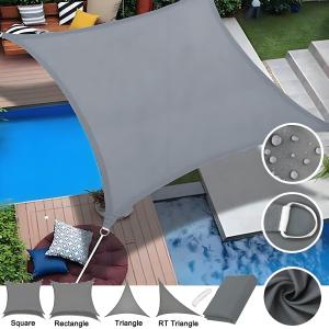 Grey Sun Shade Sail Waterproof Garden Sunscreen Awning Canopy with Free Ropes 95%UV Block Shade Sail Canopy Garden Shelter Cover