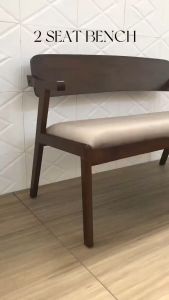 2 Seater Arm Bench Chair / Dining Chair / Kerusi Makan / Sofa / Attic Furniture / Solid Wood / Arm Chair