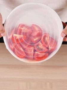 6pcs Silicone Stretch Durable Expandable Food Fruit Cover Reusable Silicone Stretchable Lids