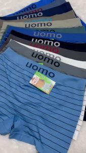 promo celana dalam boxer uomo size MLXL celana boxer pria Dewasa Katun Lembut Nyaman Pendek