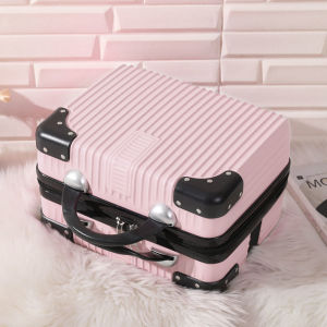 Large Capacity Portable Travel Cosmetic Bag Womens Handbag Carry-On Suitcase Storage Bag 14 Inch Compact Password Lock