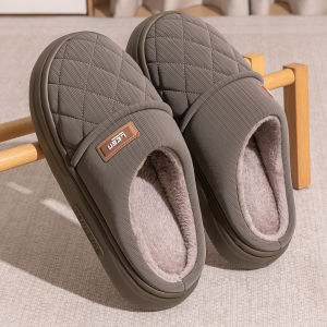 Dép Cotton Chống Thấm Nước Mùa Đông Ngoài Trời Mới 2025 Dép Cotton Chống Trượt Đế Dày Cho Nam Và Nữ Trong Nhà