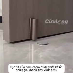 Chặn Cửa Nam Châm Chống Va Đập Tự Động Không Cần Khoan Đồ Chặn Cửa Cục Hít An Toàn Thông Minh