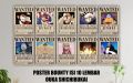 Poster One Piece Bounty/Poster One Piece isi 10pcs ukuran A4. 