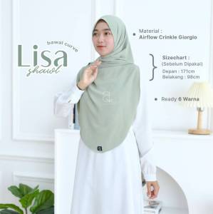 Azmeela Lisa Pashmina Cutting Oval Crinkle Airflow - Anti Kusut