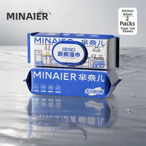 MINAIER | Heavy Duty Kitchen Cleaning Wet Wipes Oil and Grease Removal