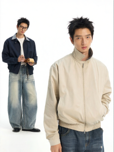 JNXS | Áo Khoác Giả Hai Mảnh Plaid Chống Thấm Nước