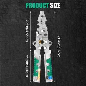 Professional Electrician Wire Stripper Foldable Wire Stripper Electrical Pliers for Cutting Stripping Crimping Wires