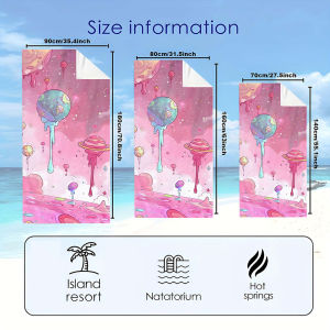 Candy Space Beach Towels Ultra Lightweight Quick Drying Super Absorbent Summer Essential Fast-Drying Towel for Beach
