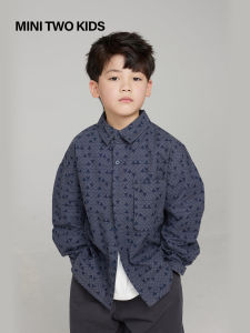 Mt Original เสื้อผ้าเด็กสไตล์ญี่ปุ่นเสื้อเชิ้ตแขนยาวเด็กชาย ฤดูใบไม้ผลิ ฤดูใบไม้ร่วง เสื้อเชิ้ตเด็กแฟชั่น ลำลอง หลากหลาย เสื้อท่อนบน